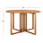 Keat Round Eucalyptus Folding Outdoor Dining Table With Umbrella Hole , 47.3'' in. W 47.3'' in. D