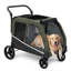 Poussette pour grands chiens, très grande poussette pour animaux de taille moyenne, chariot pour chien, chariot pliable, poignée réglable, bleu-119329496