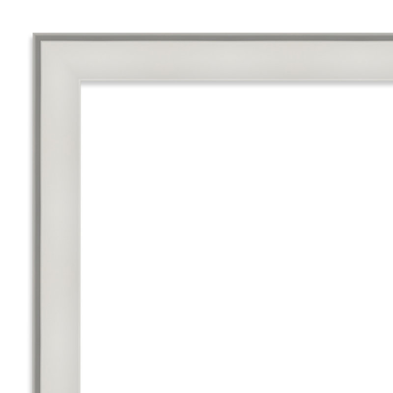 Wall Cork Small Bulletin Board, 29" x 41", White Wood