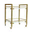 Baylor Lucite and Stainless Steel Serving Bar Cart