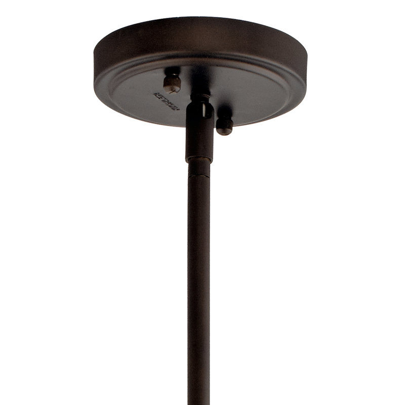Luminaire suspendu 1 lumière bronze antique avec abat-jour en verre transparent, Transparent, Bronze vieilli