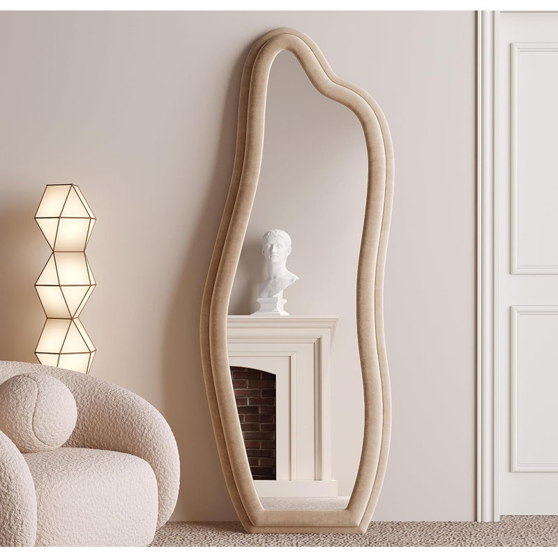 Calero Floor Mirror, Milk Tea