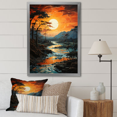 Heureux orange, art indien jaune Harmony of II - reproduction sur toile
