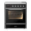 Majestic III Series 30 Inch Induction Range with 4 Induction Elements in Stainless Steel (Burnished Trim)-1810982690-1810982698