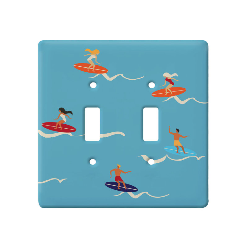 Hang Loose Surfer Double Toggle Switchplate