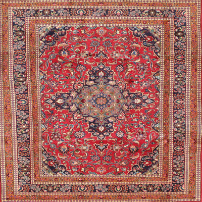 Rouge oriental/bleu/brun Tapis décoratif