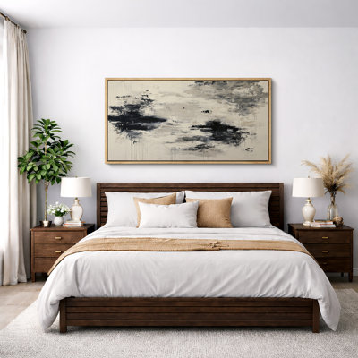 Impression sur toile encadrée noire et blanche