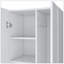 Armoire à balai Aiken avec tablettes de rangement et supports à balai