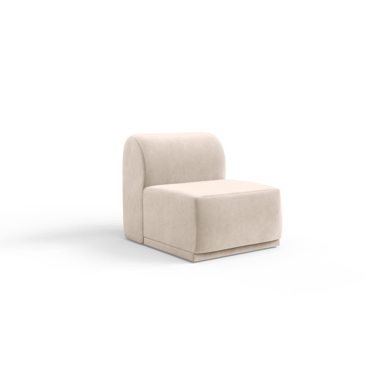 Velvet Armchair, Beige