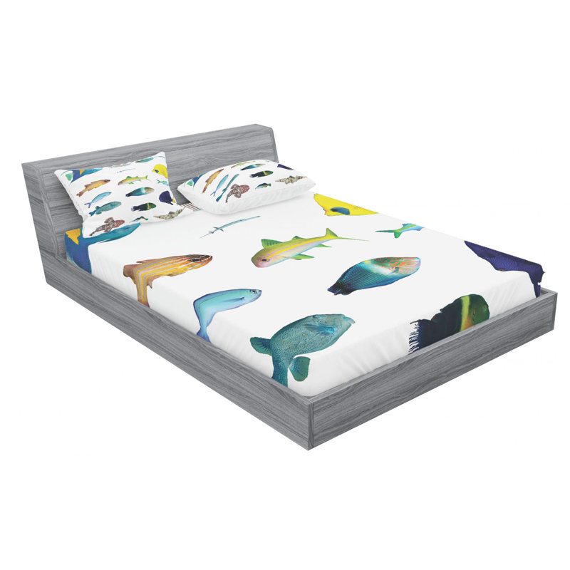 Microfiber Sheet Set, Queen Sheet Set with Fitted Sheet