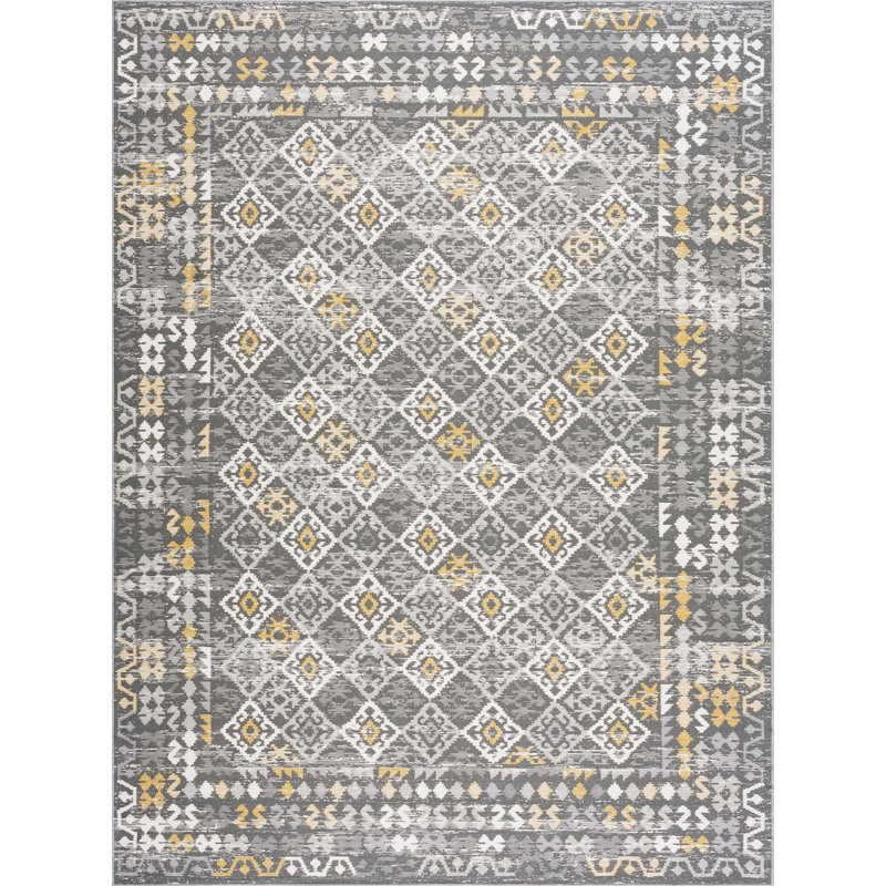 Deltufo Moroccan Reversible Flatweave Polypropylene Indoor / Outdoor Area Rug - Cream , Rectangle 7'11'' x 10'3''