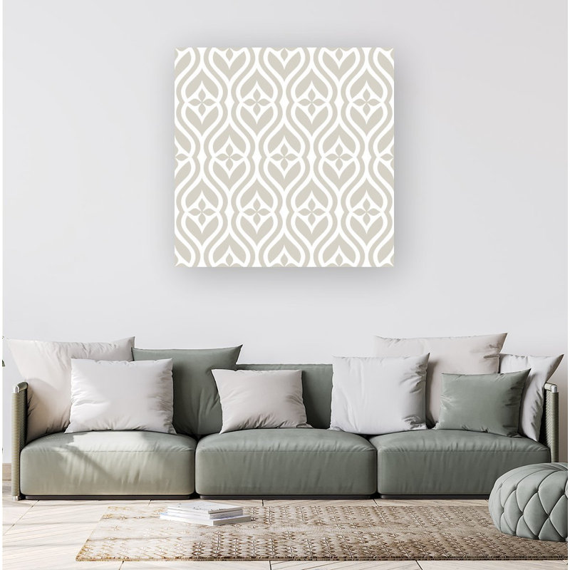 Abstract Ornament Pattern - Wrapped Canvas Print, 16cm H x 16cm W x 3.8cm D