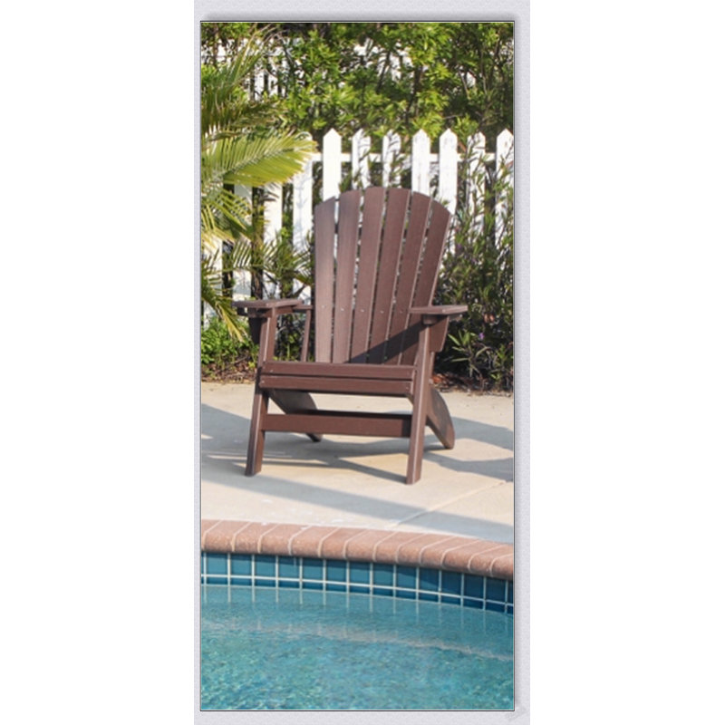 St. Simons Curved Back Adirondack Chair – Durable HDPE Poly Lumber For Outdoor Comfort And Style, Brown