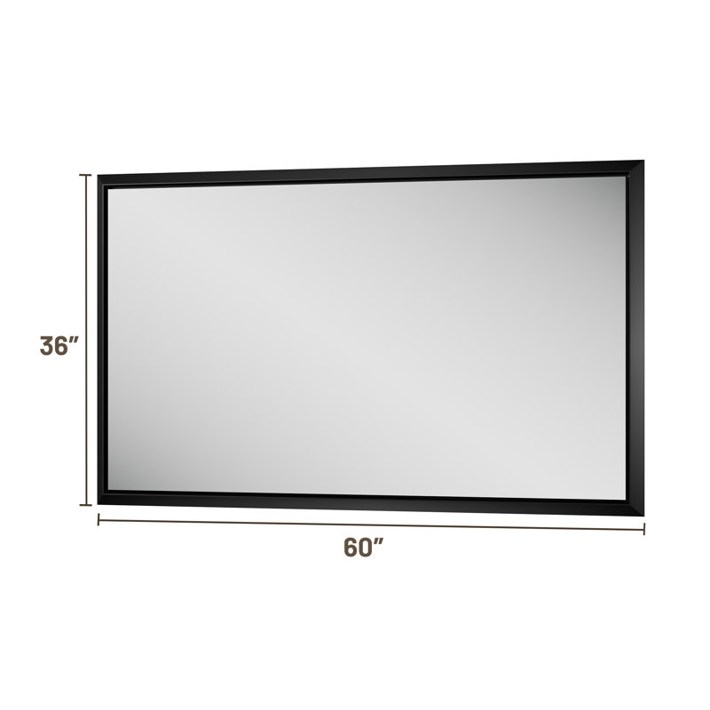 Miroir mural Sweeny, Noir, 36 po x 60 po