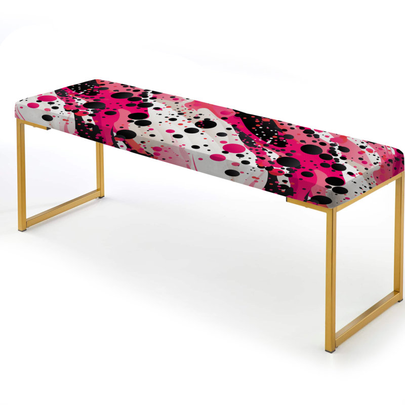 Banc rembourré à pois Poupart Dynamic Doodle Dots