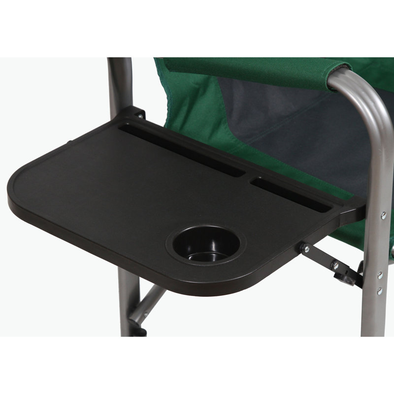 Green Outdoor Director's Chair with Cooler, Side Table & Cup Holder