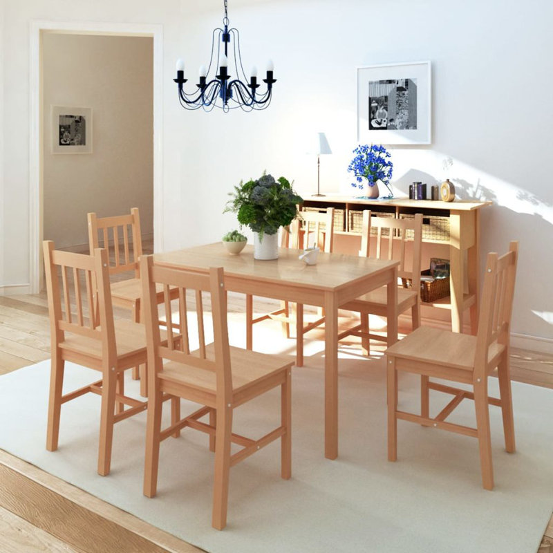 Rhinelander 6 - Person Dining Set, Brown