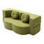 Le canapé-lit 2 en 1 pliant avec coussin se transforme facilement d'un canapé en lit simple pour des espaces de vie compacts.-129584115-129584117