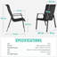 Stacking Patio Dining Armchair-933342352