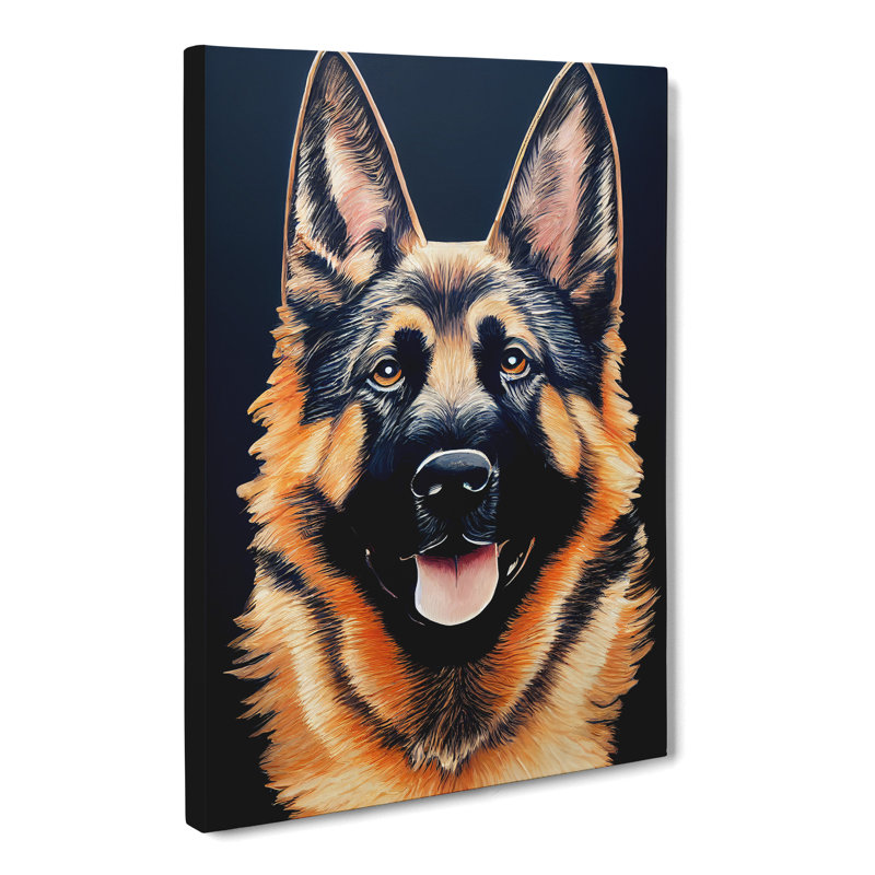 CAN-V0523-1068X German Shepherd Portrait Vol.2 - Wrapped Canvas Print, 50cm H x 35cm W x 3cm D