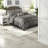 Luxurious Grey Jacquard Bedding Sets, Polyester Comforter With Elegant Design