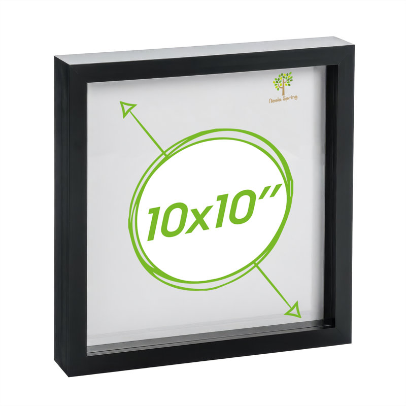 Nicola Spring - 3D Box Photo Frame, Black, 27.5cm H x 27.5cm W x 3.5cm D