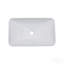 Lavabo de salle de bain semi-encastré en céramique blanc et noir 19 po x 12 po - vasque de comptoir