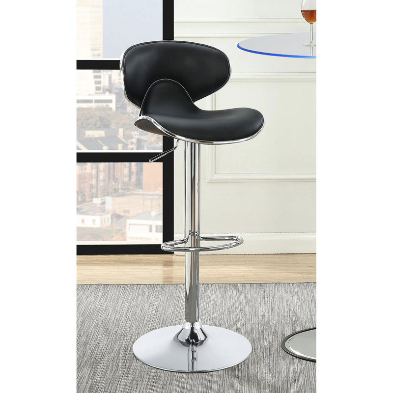 2 tabourets réglables noirs et noirs - pour un bar moderne et élégant avec cadre (de 2)