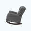 Chaise berçante moderne en tissu gris