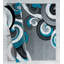 Tapis turquoise / gris à motif cachemire Zabala-1939004860