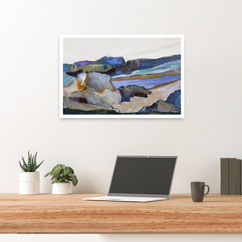 Art contemporain contemporain, paysage contemporain abstrait, H 24 po x l 16 po