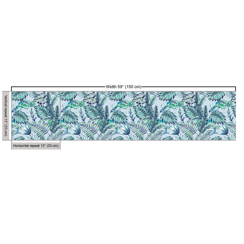 Charlinda Chameleon Reptile on Tropical Leaves Multi-Purpose Fabric