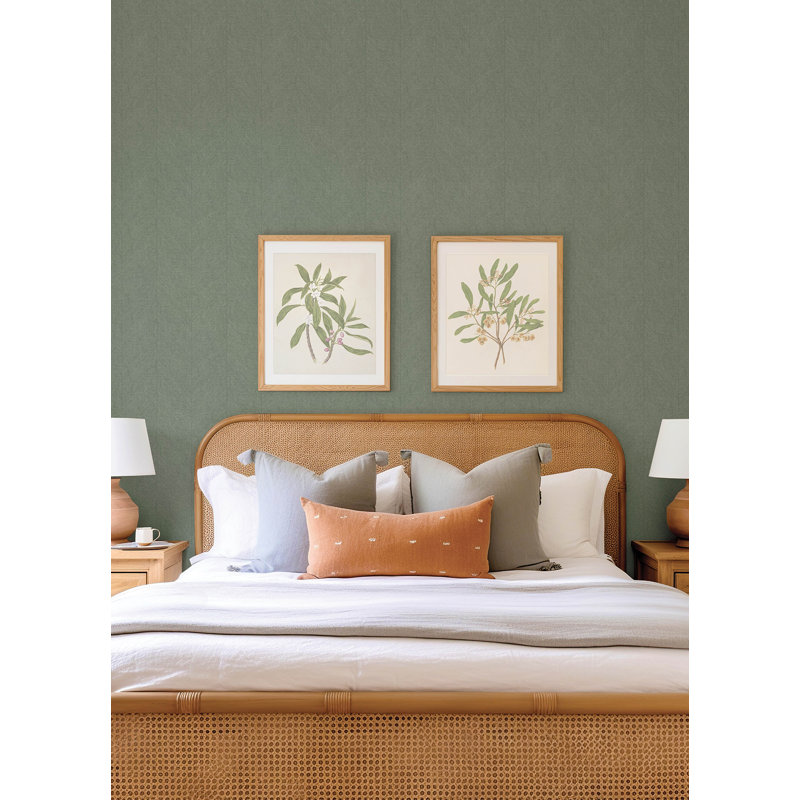 Kallam Indigo Chevron Wallpaper, Green