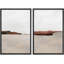Motif de peinture au pastel brun, paysage abstrait, formes abstraites, décoration murale minimaliste boho nordique, 2 pièces-98109990-98109989