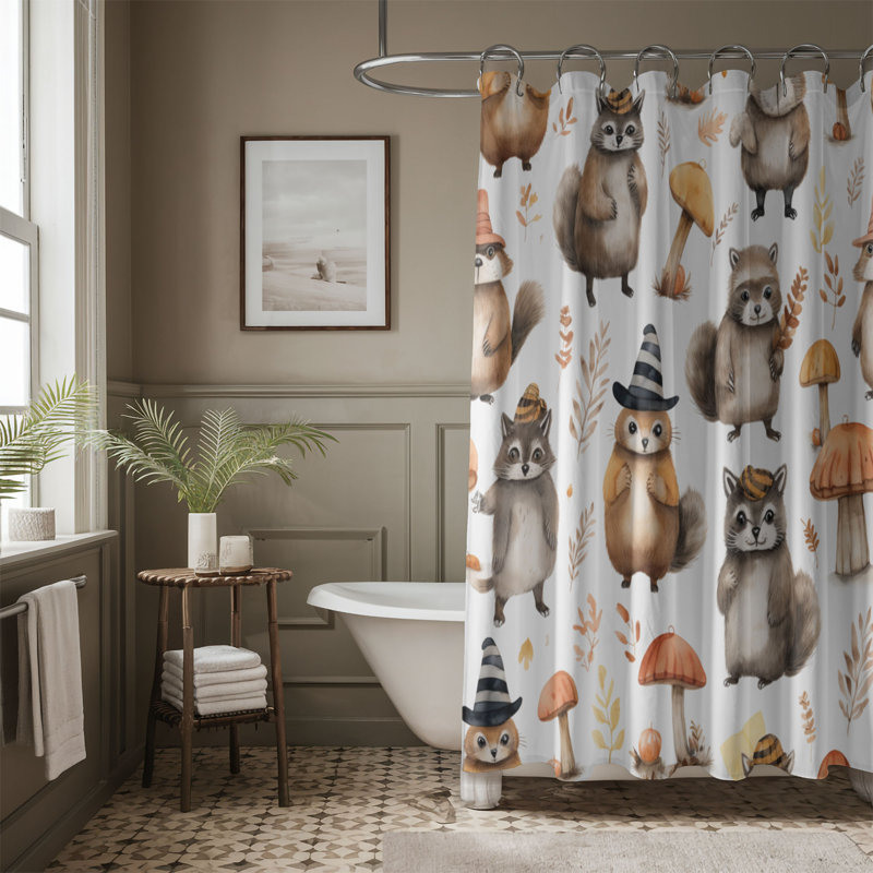 Fall Fall - Rideau de douche Premium, H 74 po x l 71 po