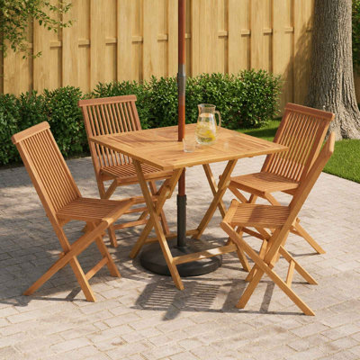 Solid Wood Patio Dining Set Table,