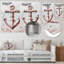Minimaliste ancre sérénité - décor mural en métal bord de mer, impression nautique en métal-493160180