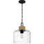 Mini-luminaire suspendu noir mat 1 lumière Baltic