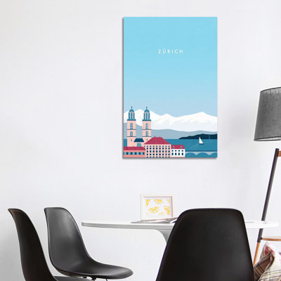 Zürich by Katinka Reinke - Wrapped Canvas Painting