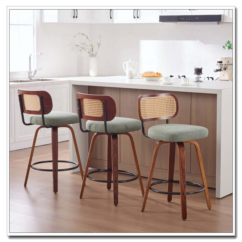 26-Inch Counter Height Bar Stools Set, Light Green