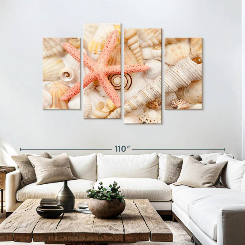 Aletra Seashell Pile, 54" H x 84" W