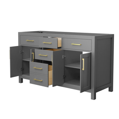 Beckett 59" Freestanding Double Bathroom Vanity Base Only