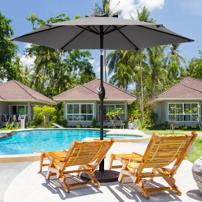Parasol de table d'extérieur résistant aux intempéries 7,5 pi pour terrasse, terrasse et cour