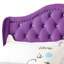 Lit double tapissier transitionnel mauve