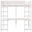  Loft Bed Frame White 90 X 200 Cm Solid Pine Wood-297845143-297845138