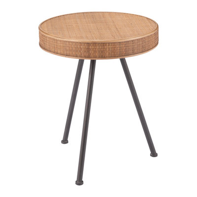 Table de bout ronde en rotin 23 po Gracie Mills