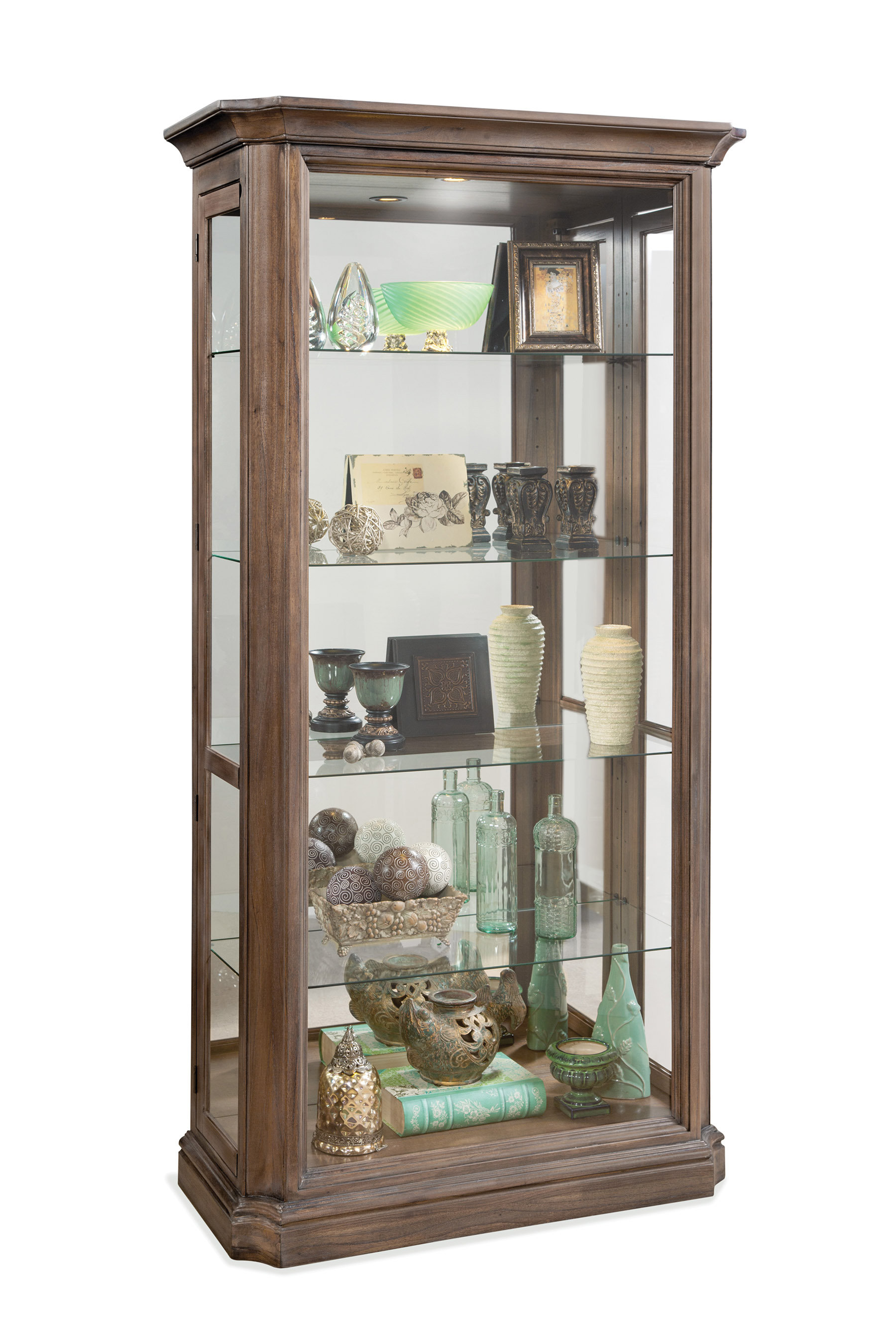 Loon Peak® Rhett Lighted Curio Cabinet | Wayfair