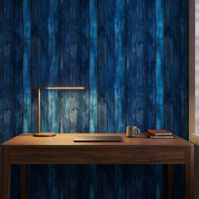 Papier peint Starry Night, planches de bois, éclaboussures de peinture