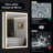 Gold Framed Lighted Medicine Cabinet with Mirror, Recessed/Surface, Plug-in/Hardwired, Outlets+USBs, 3 Colors/Dimmer/Inner Sensor Light/Defog, Left-hinged-789456901