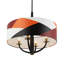 Luminaire suspendu 4 lumières Patchwork - noir / laiton satiné / patchwork